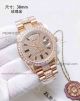 Perfect Replica Rolex Datejust Rose Gold Diamond Case President Diamond Band Couple Watch (7)_th.jpg